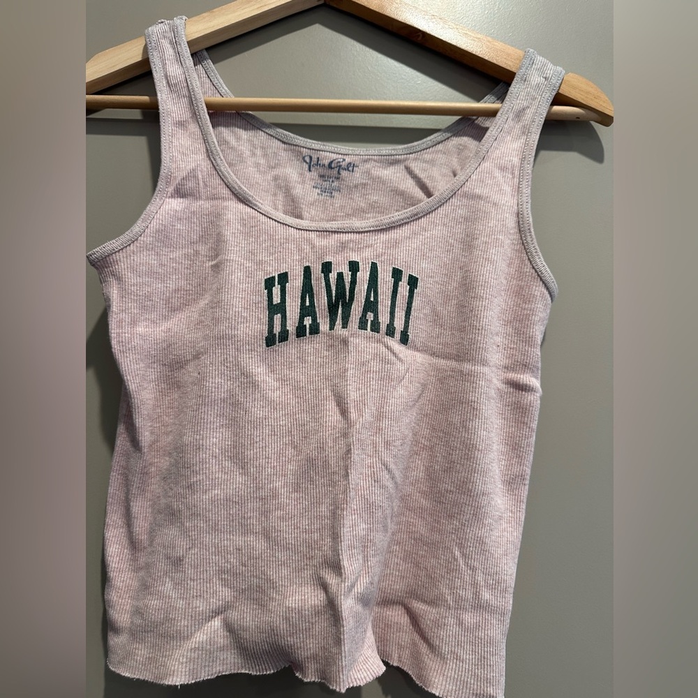 SOLD Brandy Melville John Galt Hawaii Pink Sleeveless ribbed Tank Top